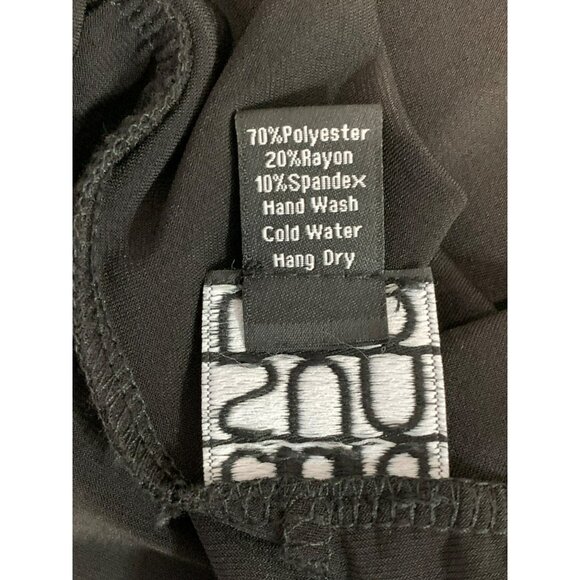 Clara Sunwoo Women's L Black Palazzo Pants Front Slits Soft Stretch Knit - Picture 5 of 9